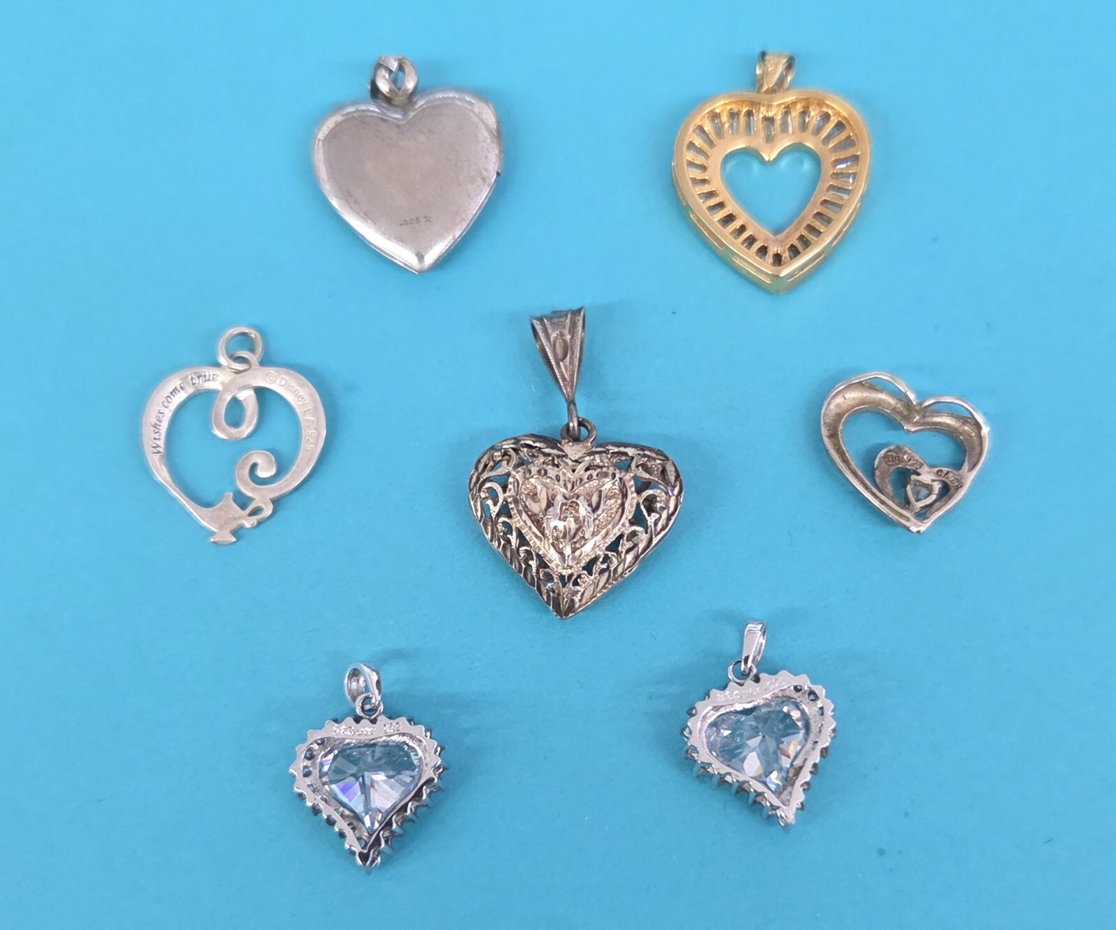 Sterling Silver Heart Shape Design Variety Fashion Charms / Pendants / Locket