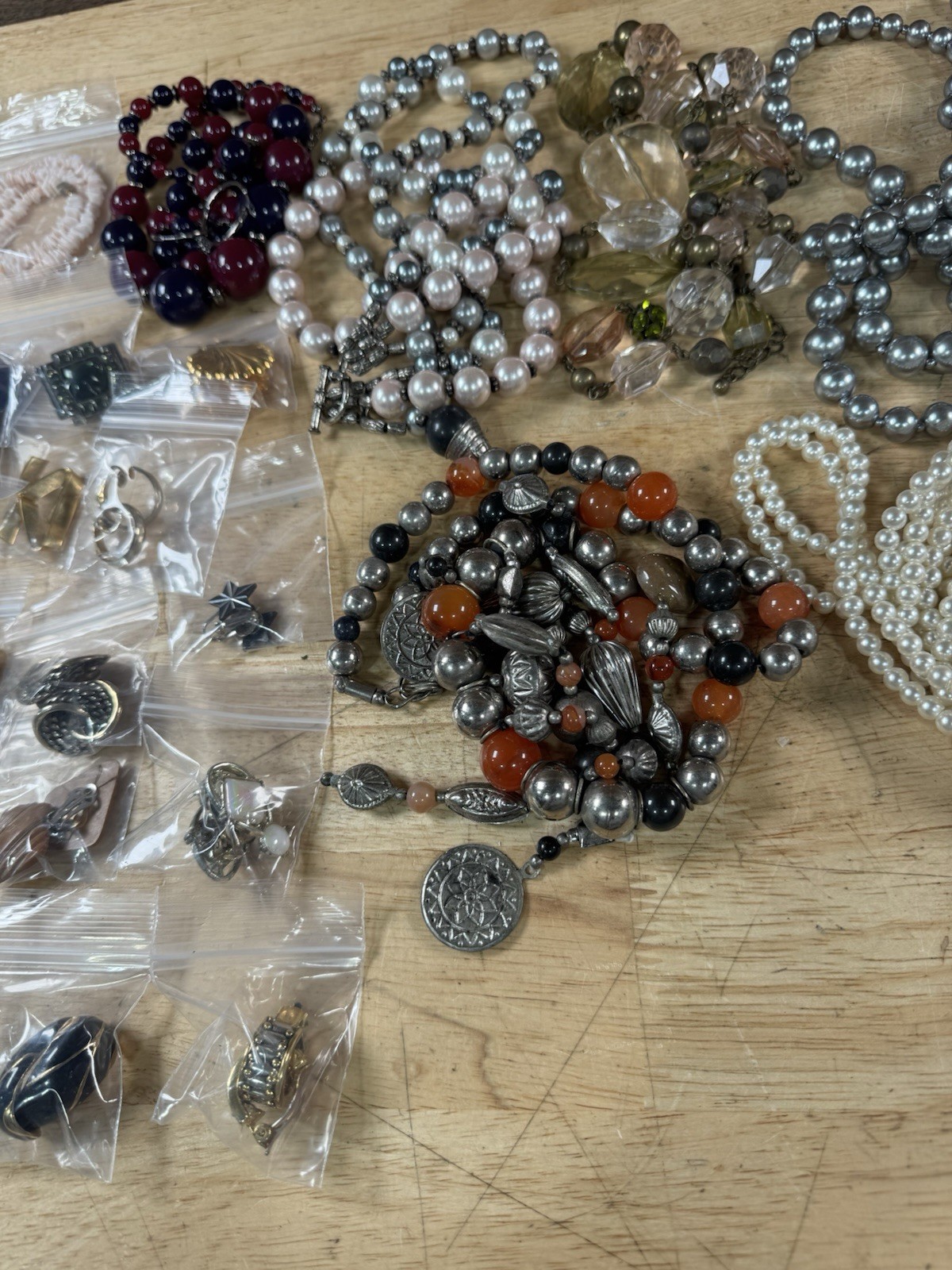 Vintage Estate Fresh Costume Jewelry Lot Of Necklaces And Earrings
