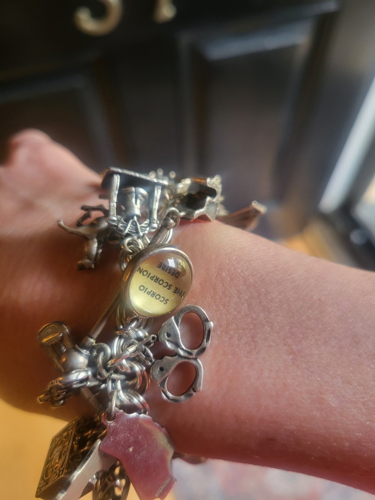 Vintage 925 Sterling Silver Loaded Charm Bracelet 104 Grams