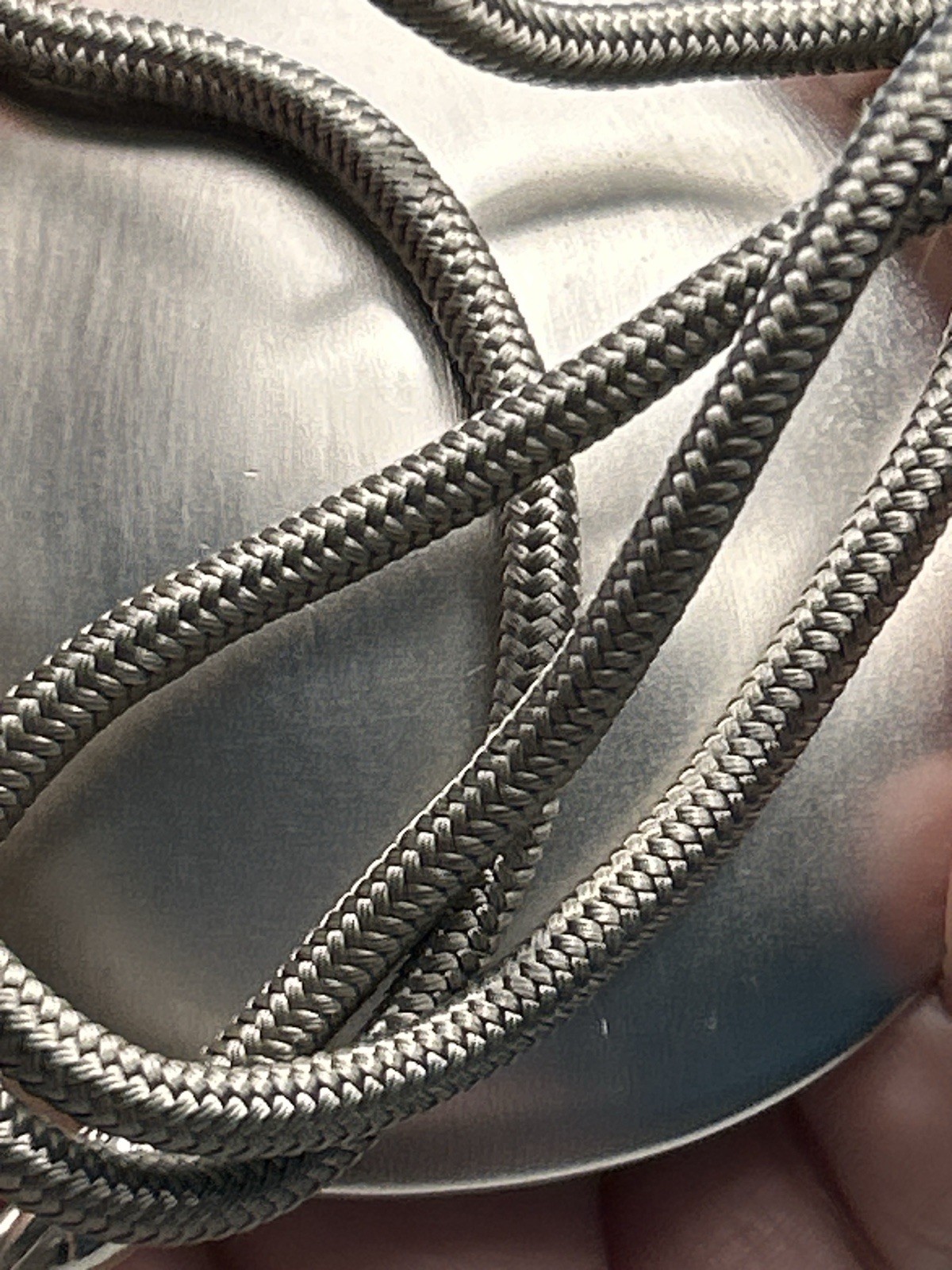DANON Israel Designer Signed Brushed Silver Pendant Necklace Modernist 36” 90s