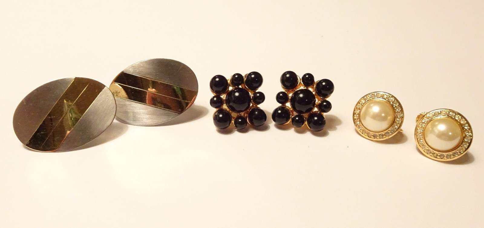 Signed Napier Earrings Lot of 3 Vintage Clip Screw On and Pierced