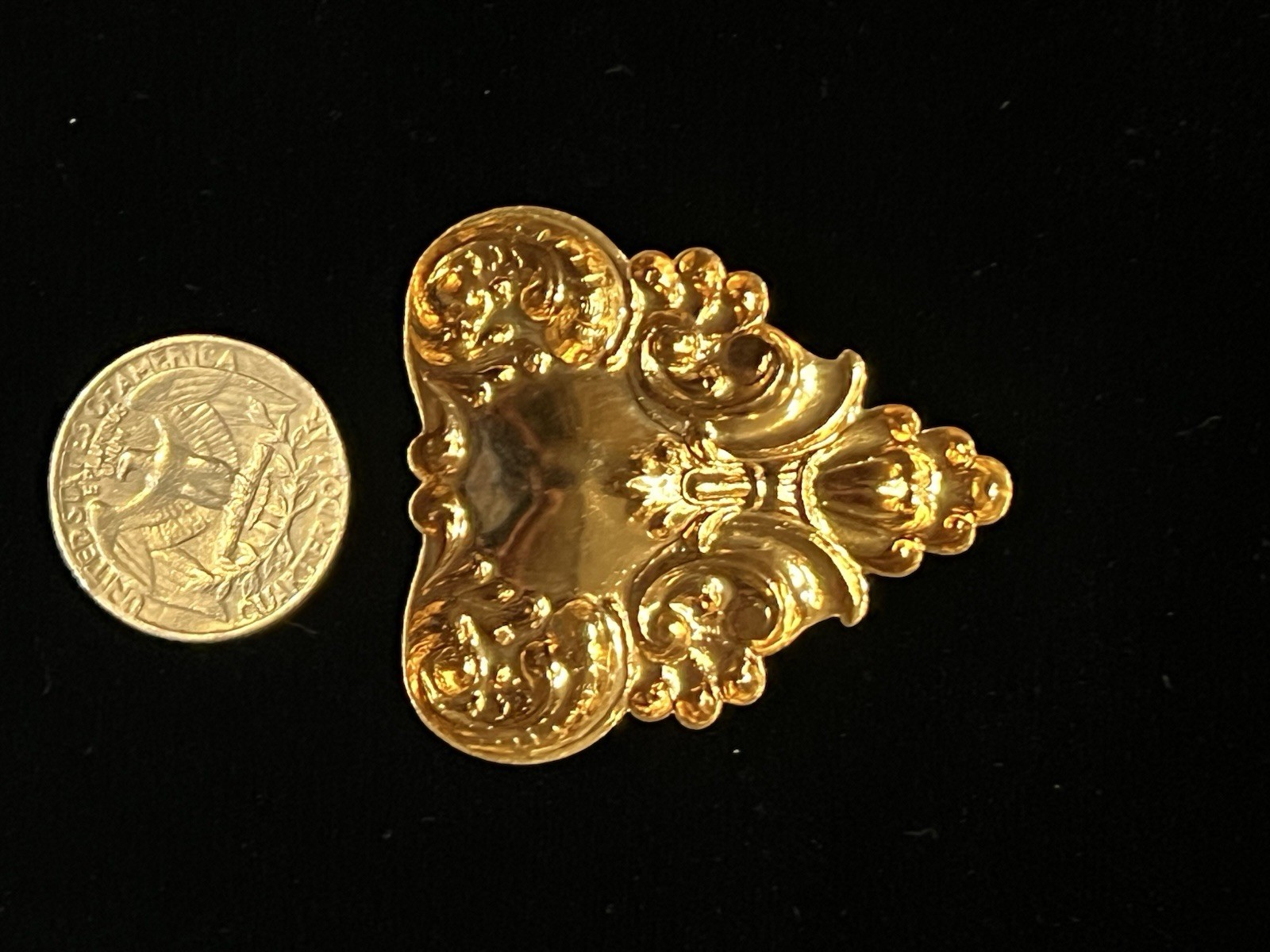 Vintage Gold Plated Stamping for Jewelry Design/22K Quality Finish Over Brass