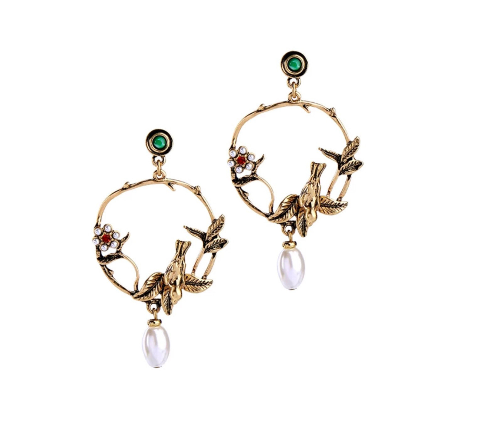 Vintage earrings,Earrings,Statement earrings,Wedding earrings,Floral earrings