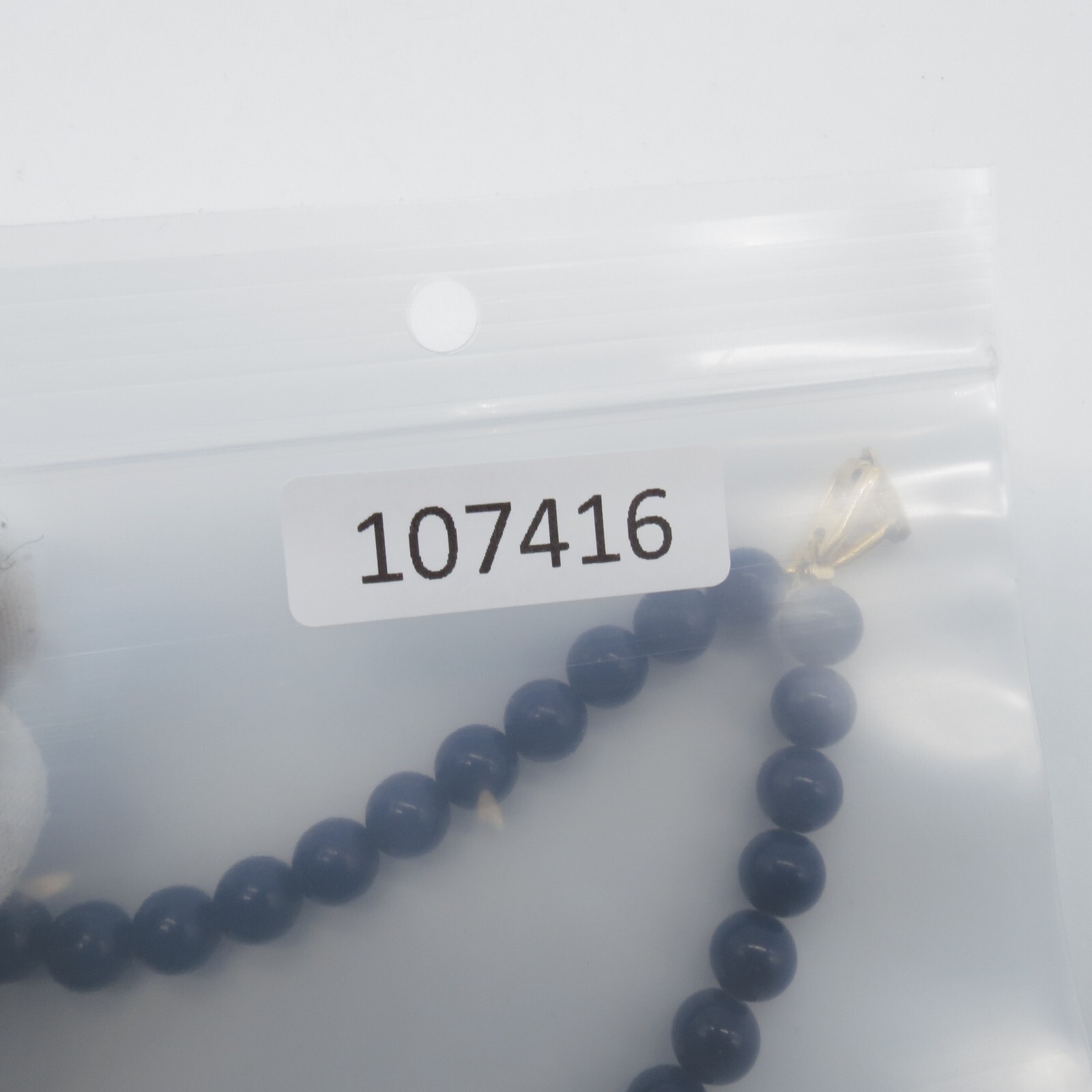 VTG Napier Graduated Beaded Necklace Dark Blue Boho Everyday Wear 24″