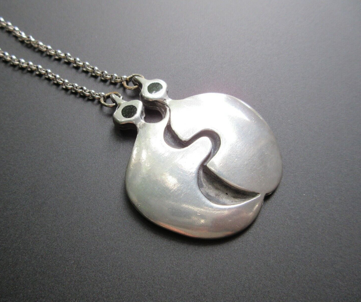 Rare Eivind Hillestad Norway signed EH Modernist 1960s Statement Necklace 24″