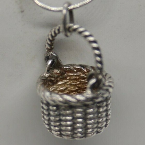 Sterling Silver Movable Brown County Baskets Charm
