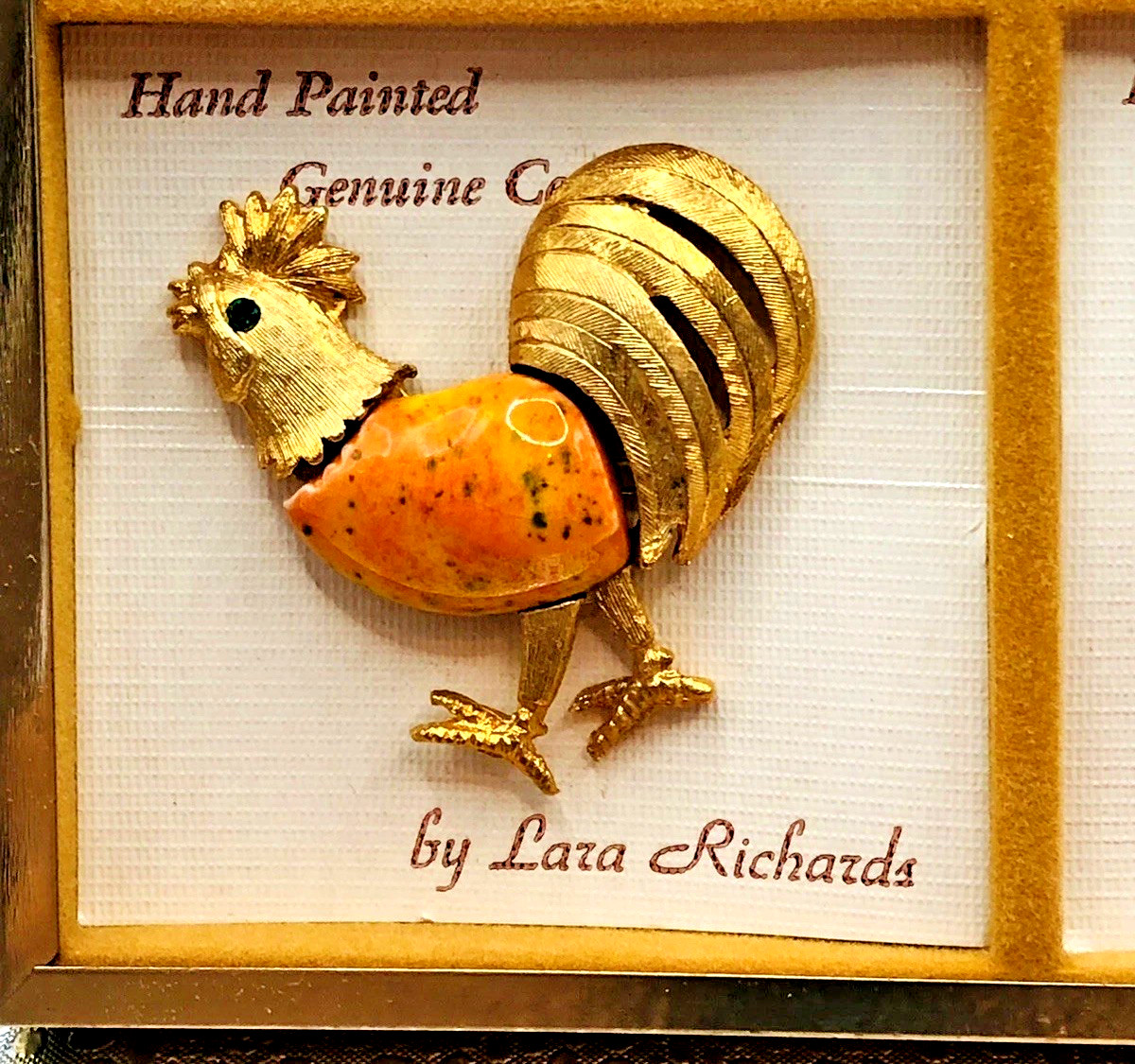 48 LARA RICHARDS Hand Painted Ceramic Creature Pins NEW OLD STOCK Original Pkg
