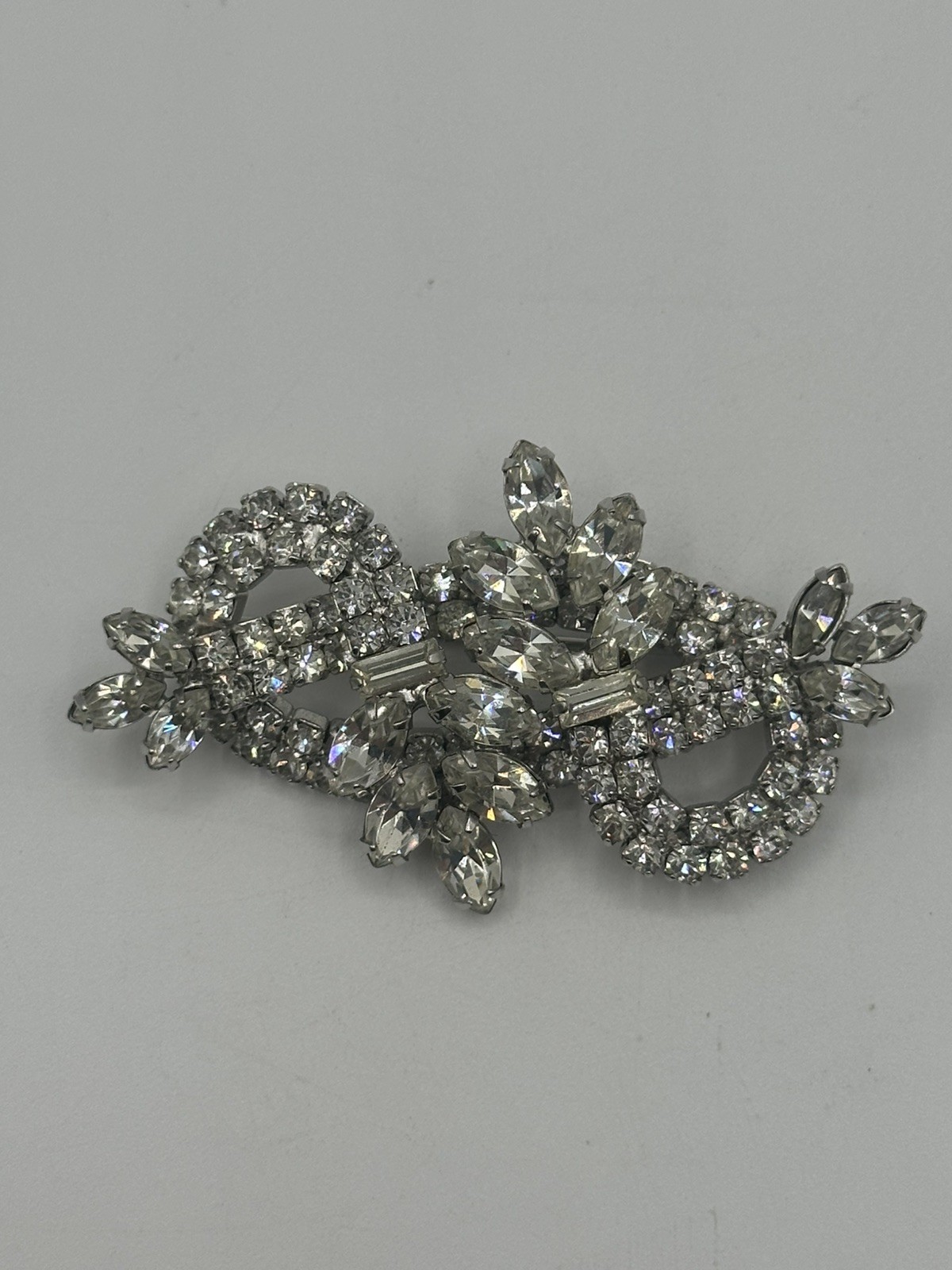 Stunning Vintage Signed Kramer of New York Rhinestone Brooch