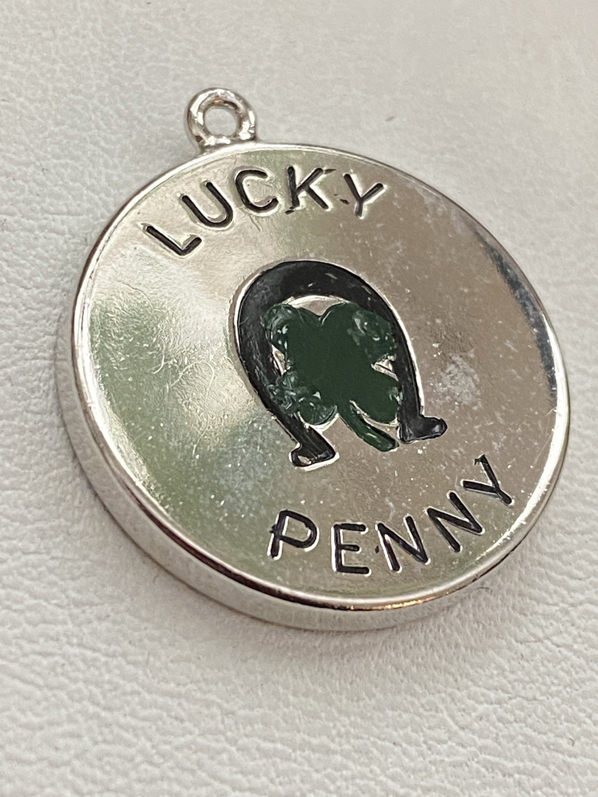 Vintage Silver Charm Lucky Shamrock Penny 1960