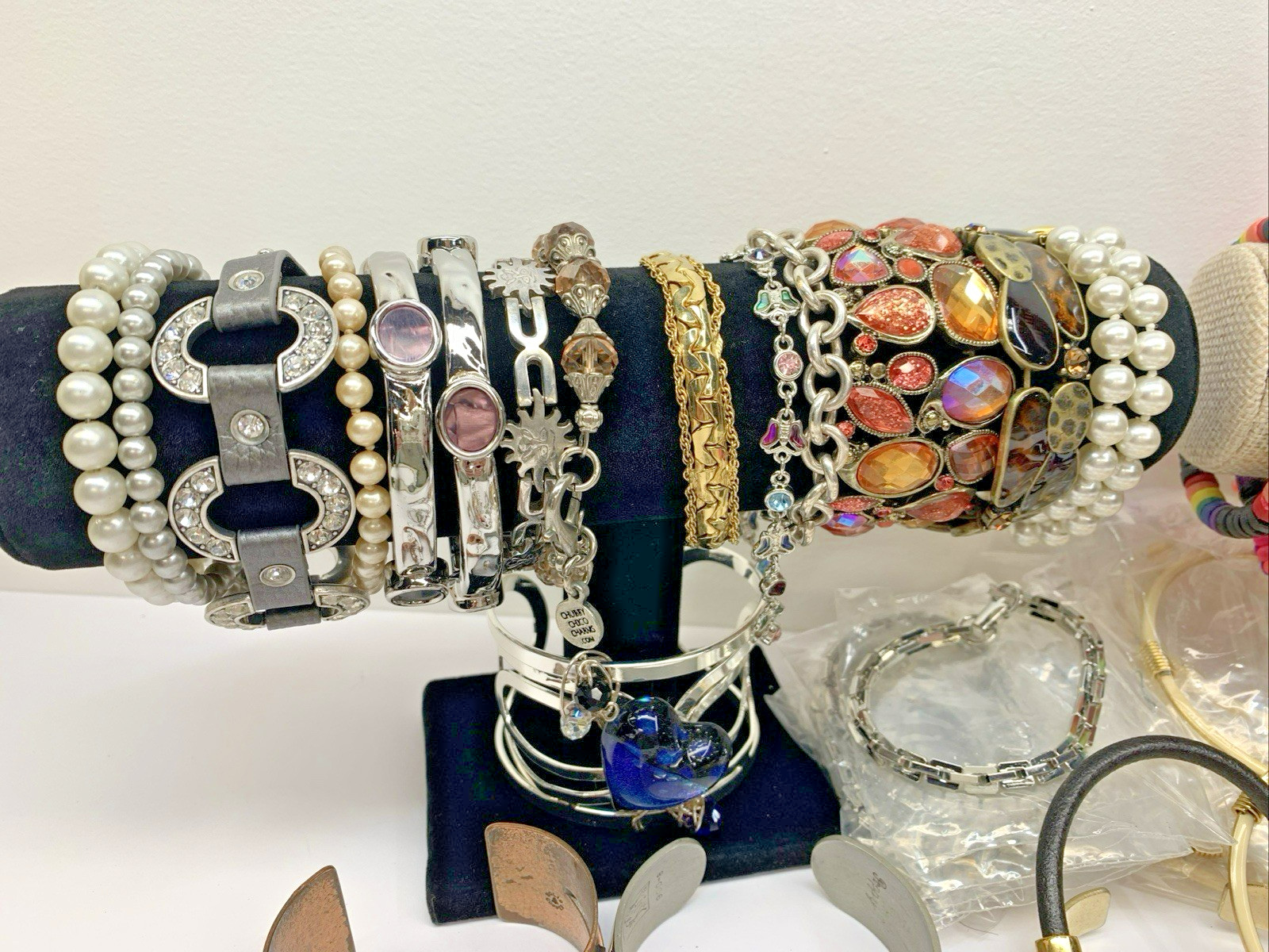 Lot of 70 Bracelets Vintage To Modern Variety of Color Styles Costume Jewelry