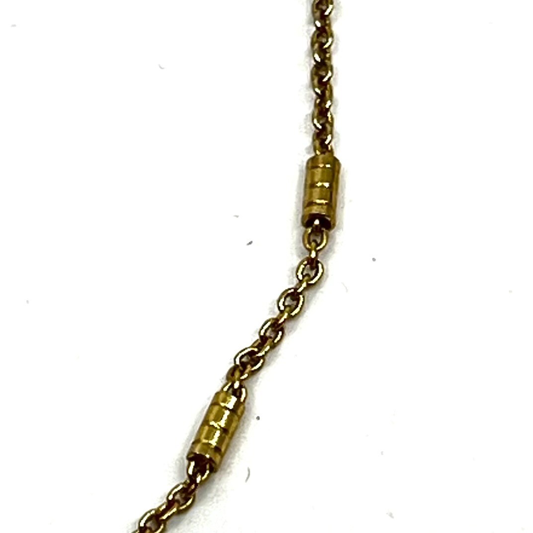 Vintage Gold Tone Celestial Crescent Moon Star Medallion Pendant Necklace Y2K