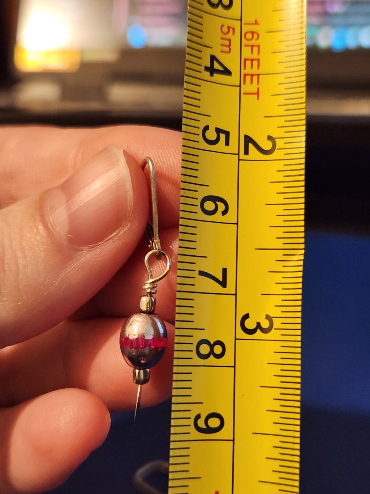 Sterling Silver Pink Dangle Earrings