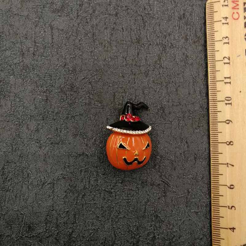 Antique French Enamel Brooch Pins Halloween Pumpkin Animal Plant Brooch Pin 1