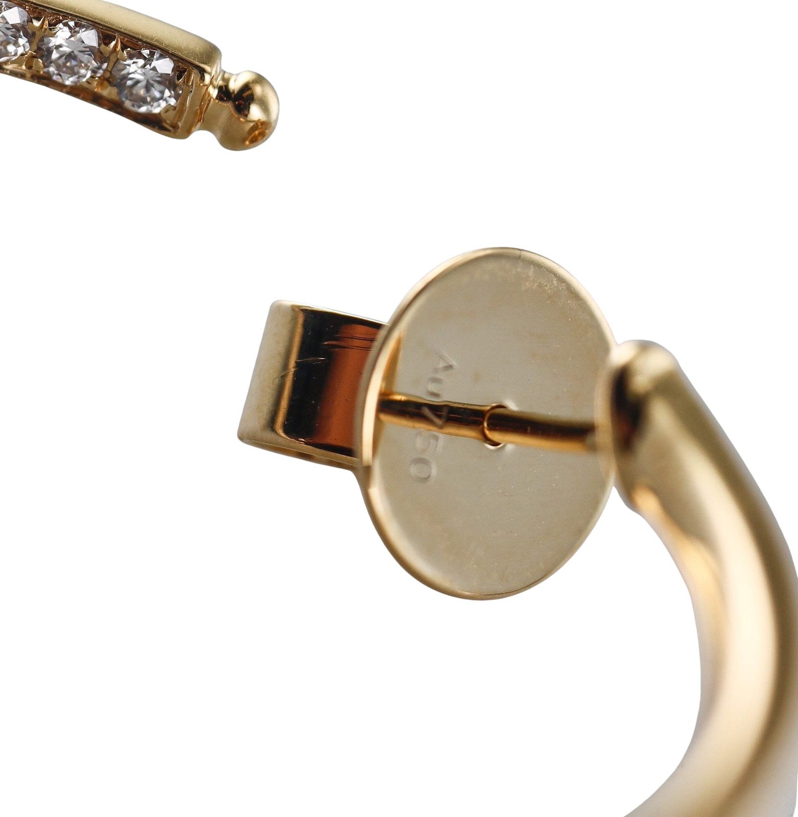 Memoire by Hearts on Fire 18k Gold Diamond Hoops Earrings