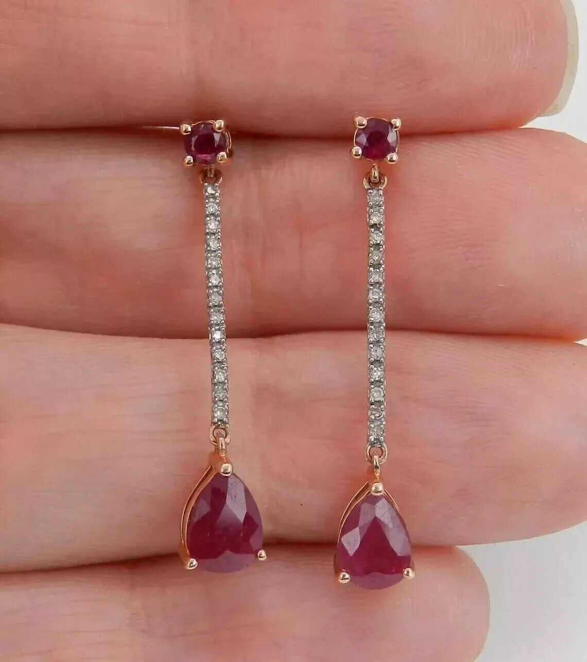 Pear Cut Lab Created Diamond Christmas Special Gift Earring Yellow Gold Finish