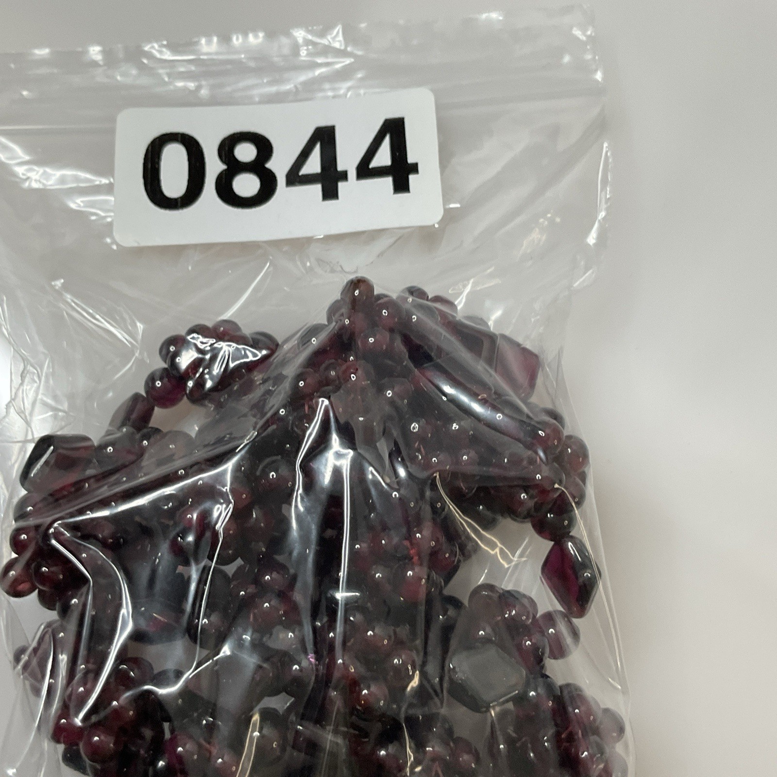 Bohemian Garnet Grape Cluster Necklace Vintage 34″ Long 90 grams