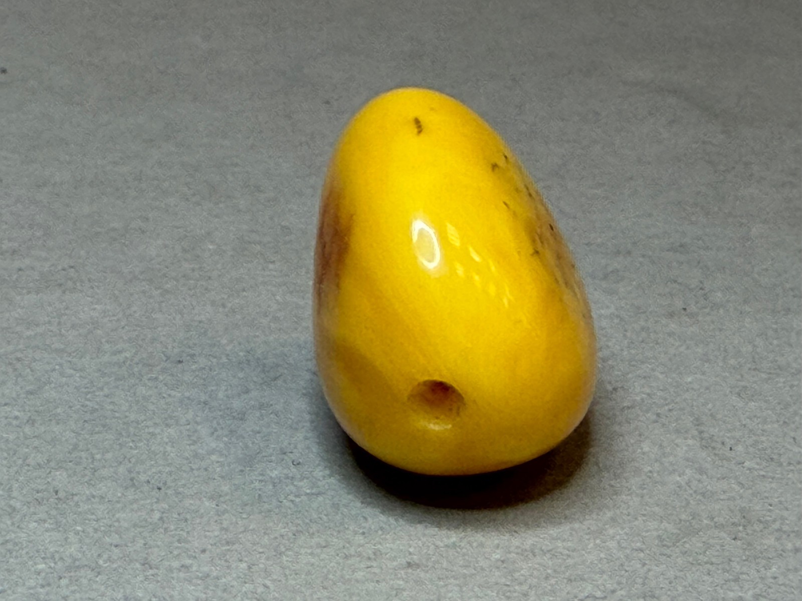NATURAL OLD ANTIQUE YELLOW BUTTERSCOTCH BALTIC AMBER BEAD 5,4 gr