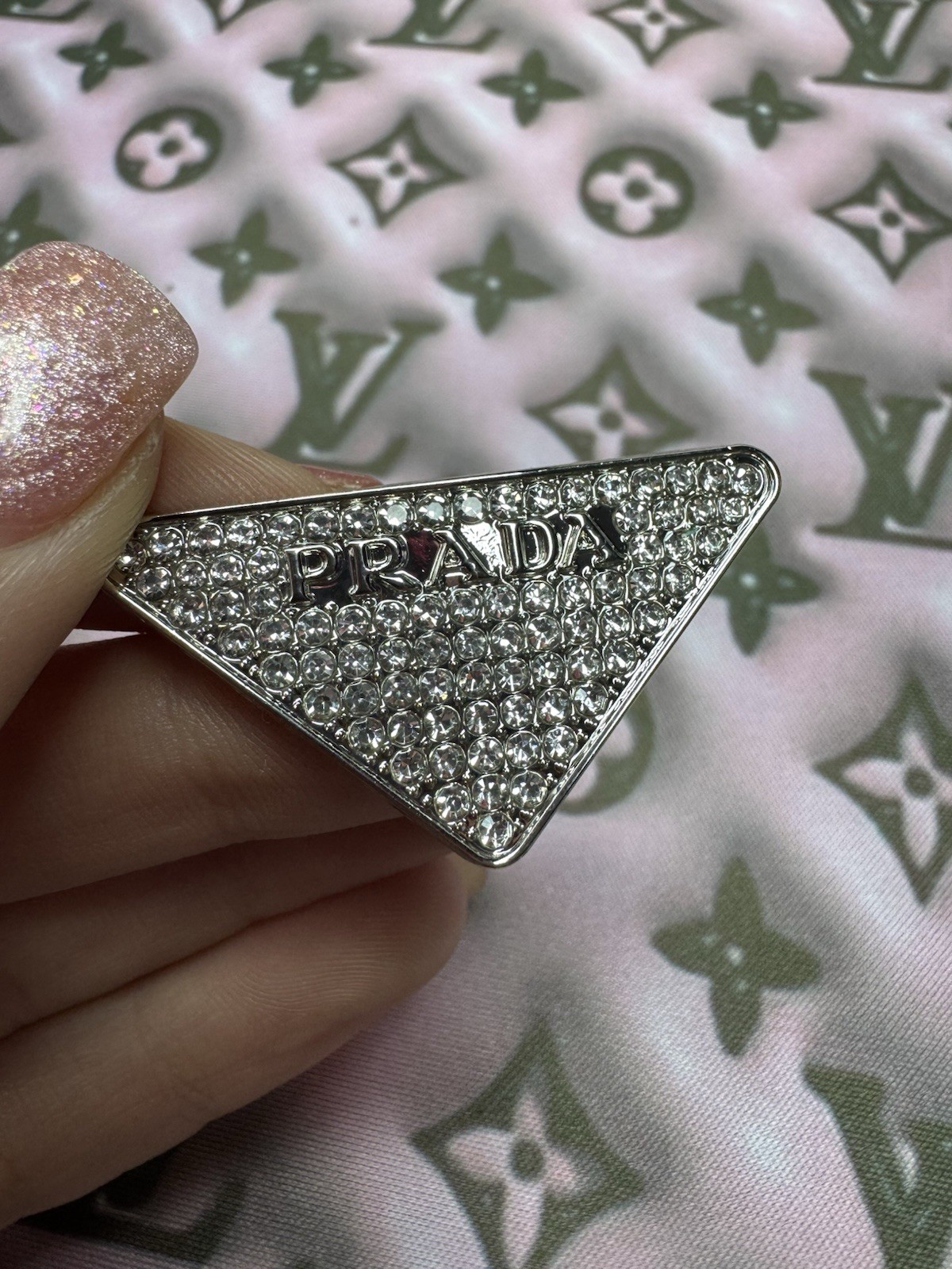 Pave Filled Brooch White Gold Plated With Makers Mark On The Back Non Tarnish