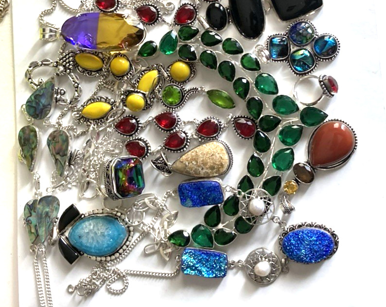 :Mystery ??? bag of Semi precious Gemstone Jewelry Worth $$$ BUY 2 GET 1 FREE