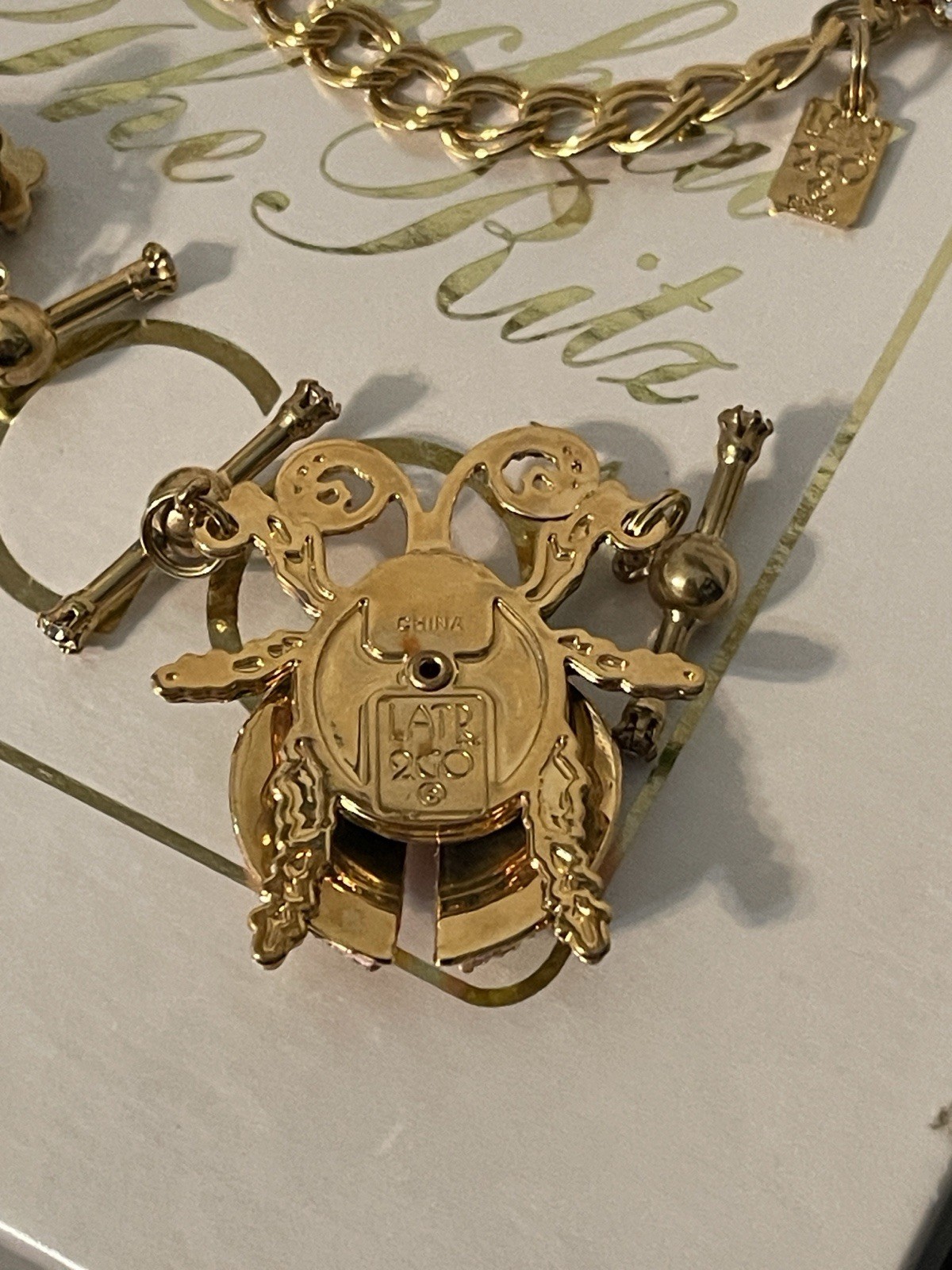 LATR 2GO Interchangeable Charm Bracelet (Glamour Puss & RARE Ladybug) 7.5”