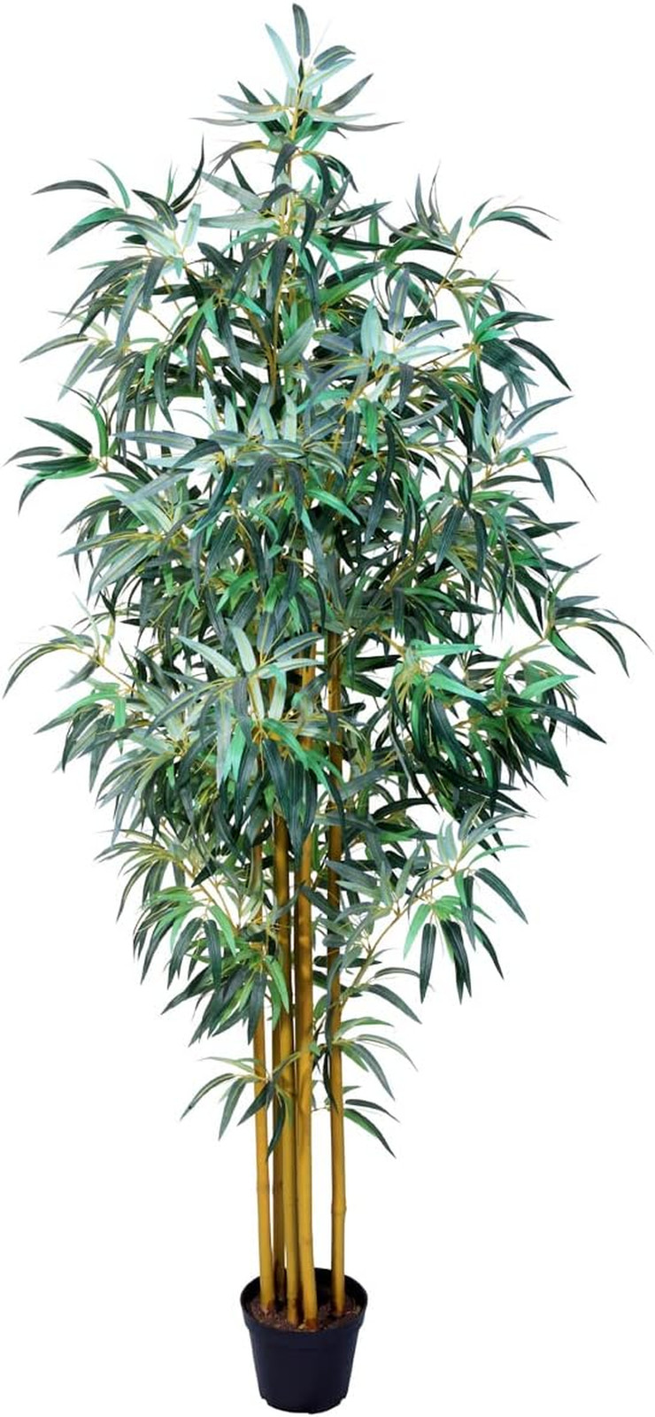 Lifelike 6′ Bamboo Tree – Premium Silk Plant in Nursery Pot, Emerald Green