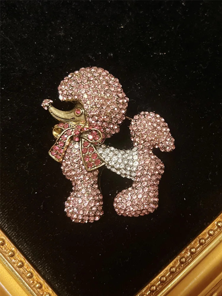 Vintage Luxury Crystal Shining Brooch Pin For Women Men Retro Antique Badge
