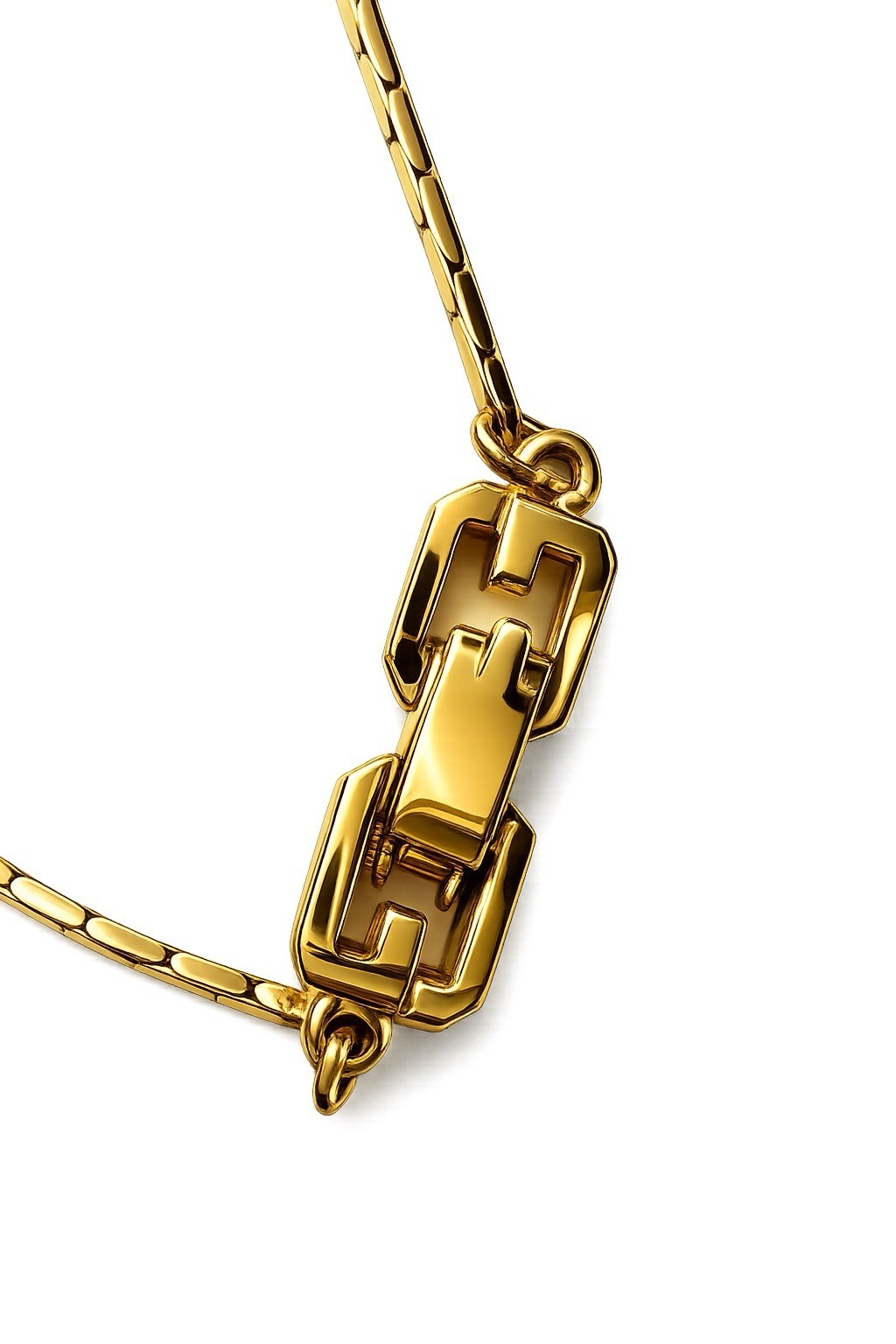 Authentic Givenchy Gold Tone Double Happiness Pendant Crystal Frame PreOwn Exc