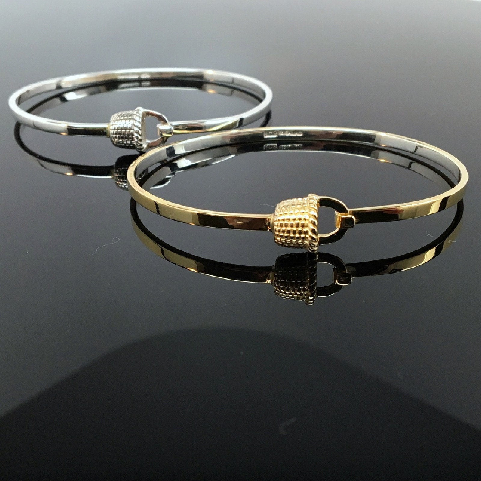Sterling Silver or Gold Vermeil NANTUCKET BASKET Bracelet BANGLE Gift for Her