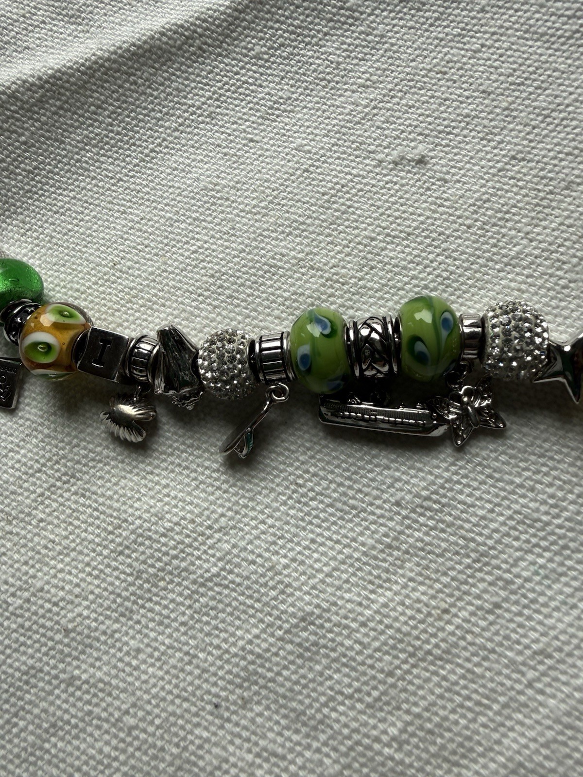 Travel Cruise Ship Souvenir Charm Bracelet 7 1/2 Inches