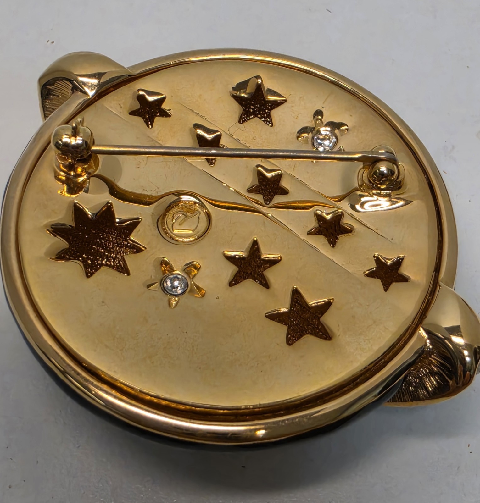 1980s Swarovski Celestial 4 Pc Set Necklace Brooch Earrings Star Moon Saturn HTF