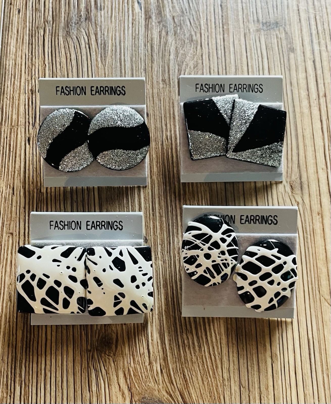 Four Pair Vintage Plastic Earrings