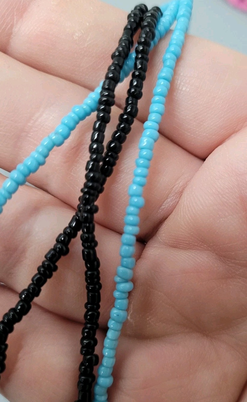 Gorgeous Vintage Stone Beaded Twist Necklaces 80s Plus 2 Small Pink Blue Turquo