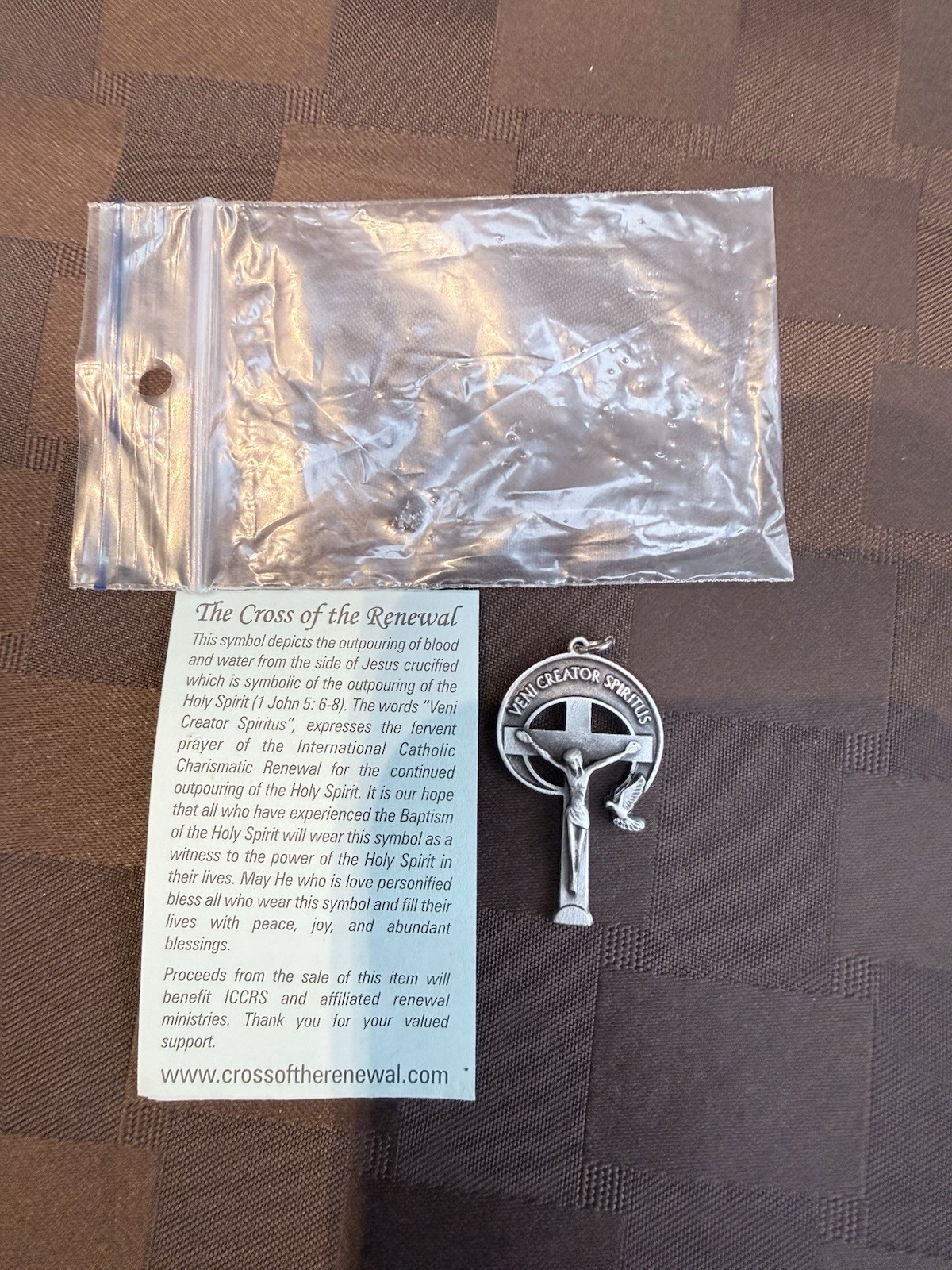 Vintage Catholic CharismaticRenewal Pendant Solid PewterCanada NEW