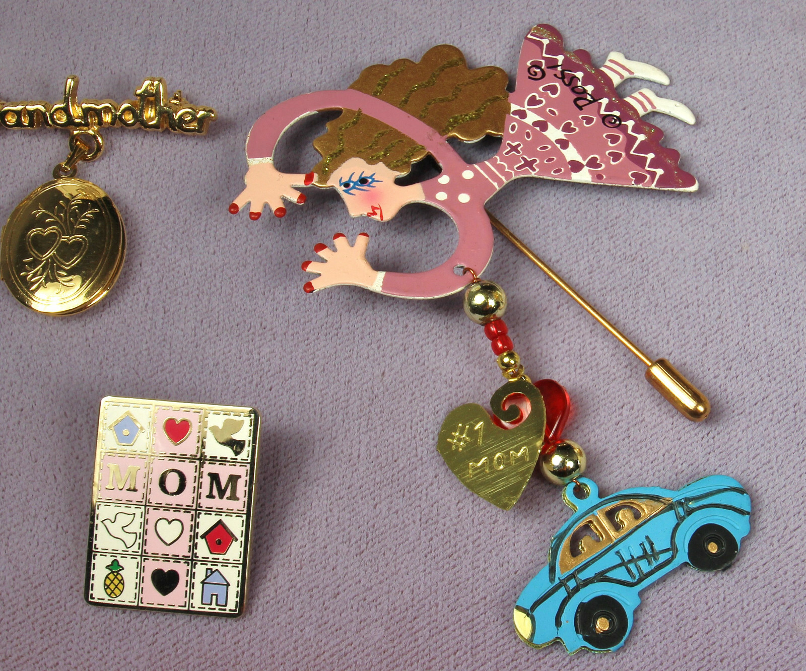 MOTHER GRANDMOTHER Jewelry Lot Hearts Locket Rossi Dillards 1920s to Now