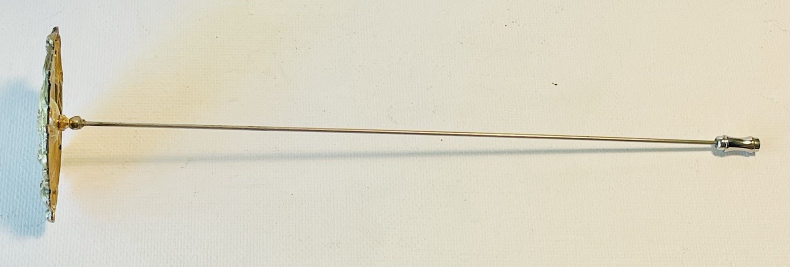 Vintage Victorian Style Repousse Gilt Brass Marie Antoinette Hat Pin Hat Pin