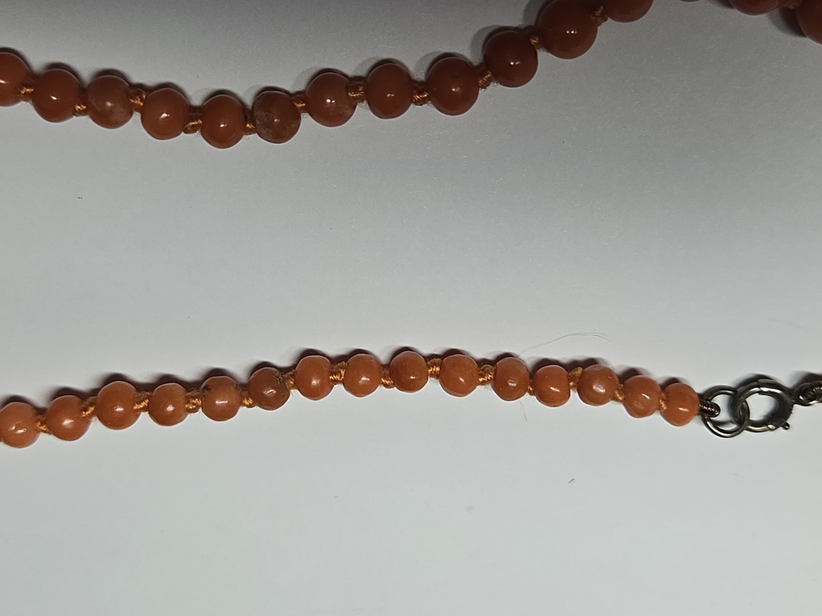 Antique Hand Knotted Red Coral Necklace