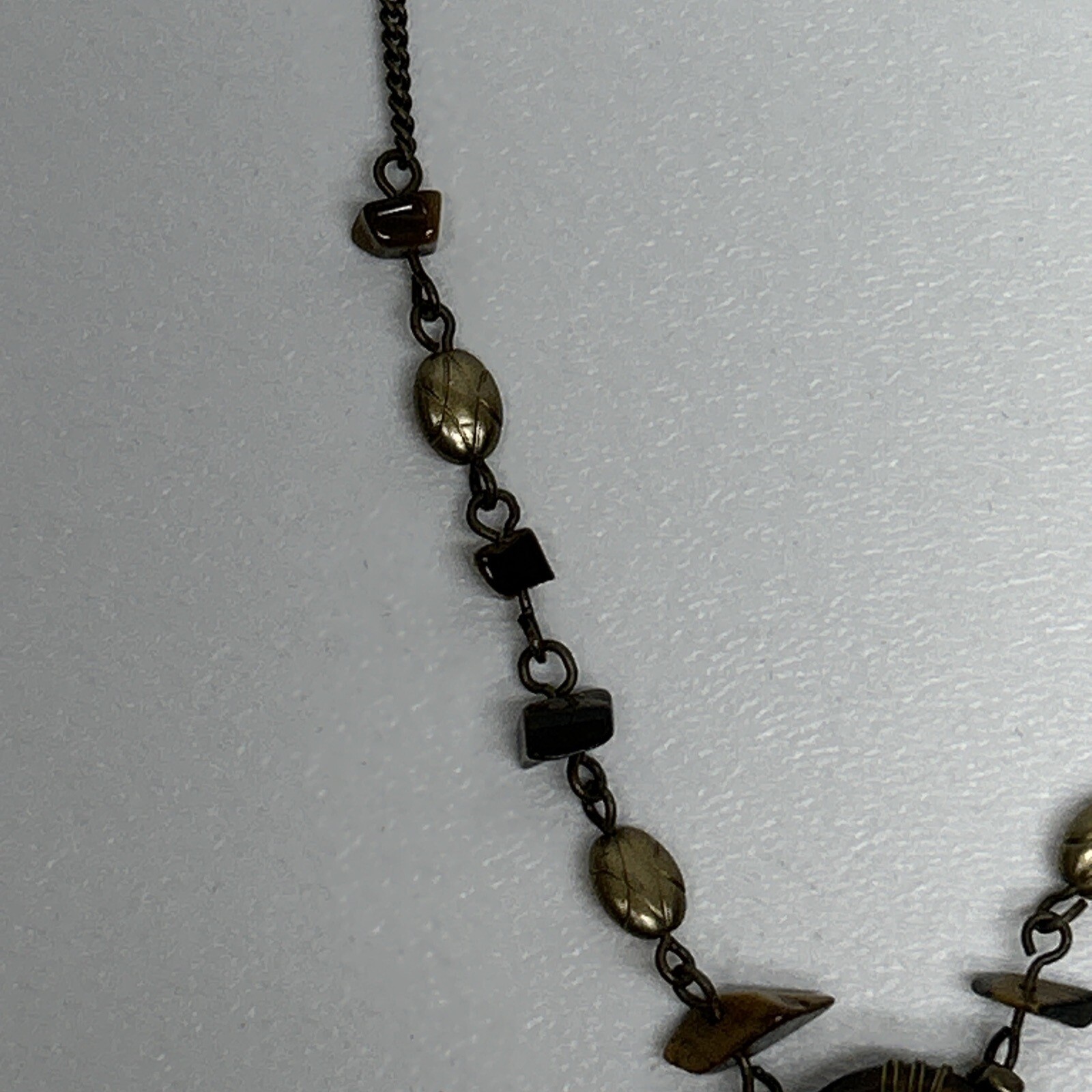 Signed N A Necklace, Single Rhinestone Flower Centerpiece