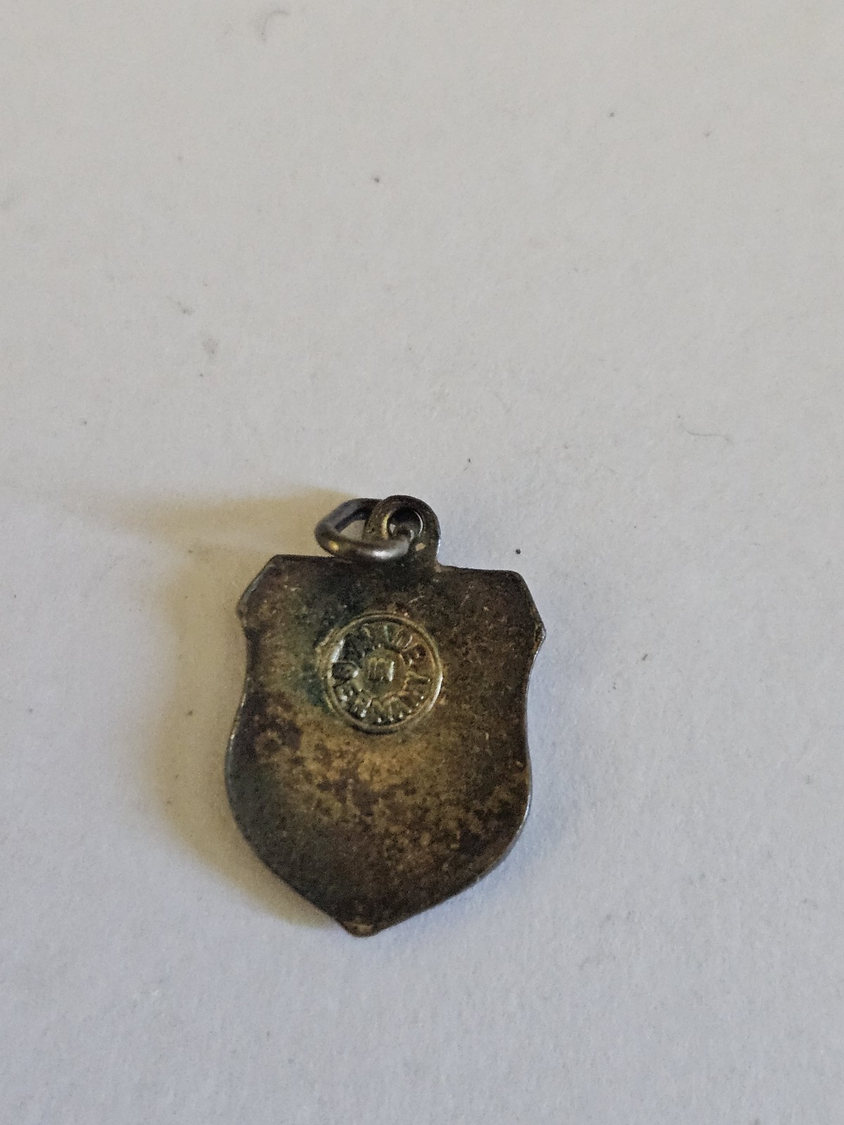 Vintage Silver Tone Hollywood California Shield Travel Charm Made In Germany