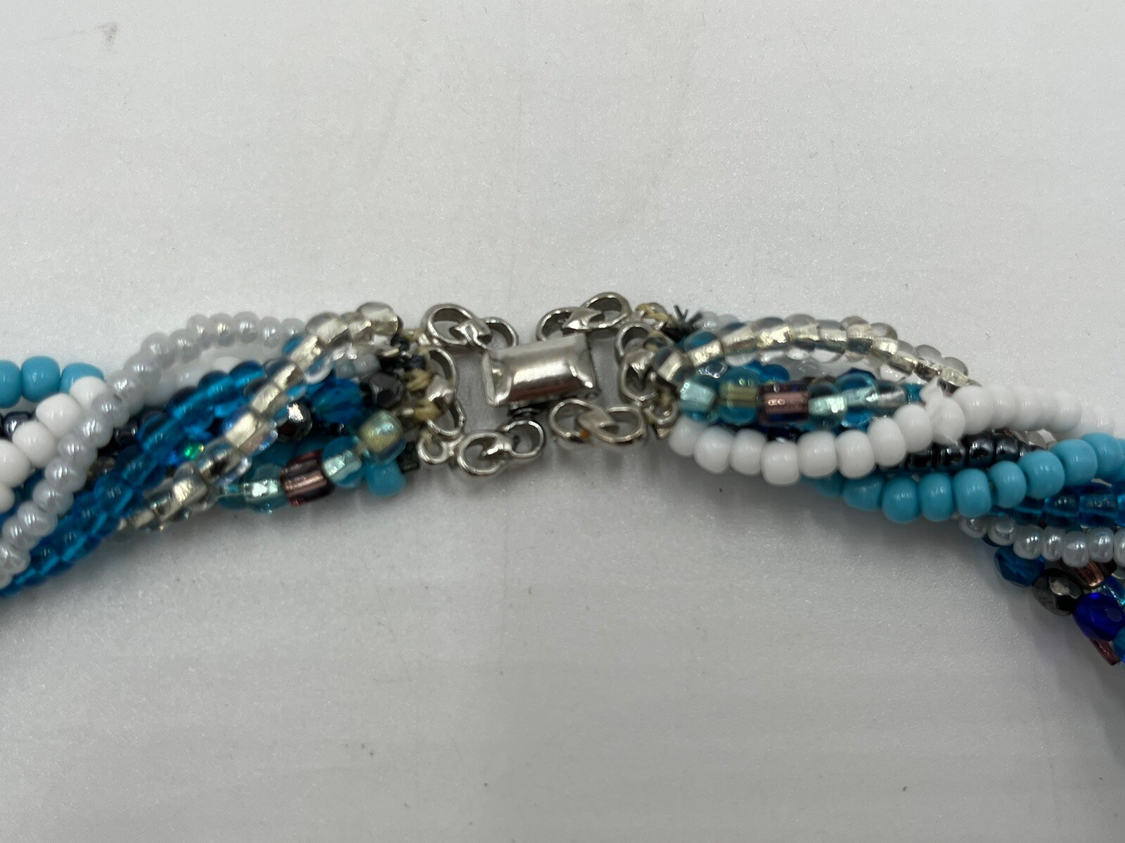 VTG Multiple Strand Twisted Beaded Necklace 18″