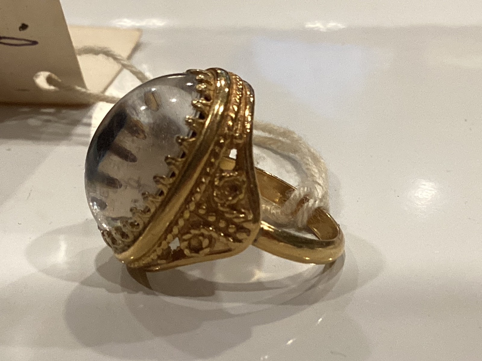 Vintage 1970’s Gold Tone Original Mood Ring Size 5 New Old Stock Tags Attached