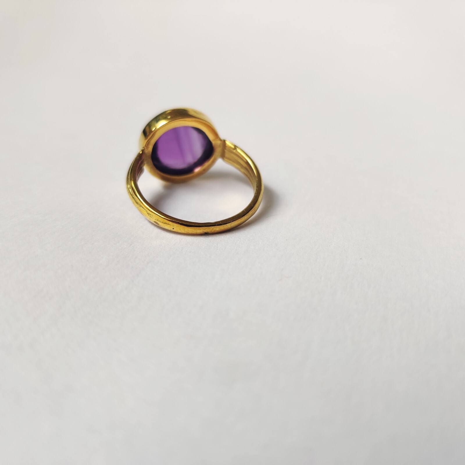 925 Starling Silver Created Amethyst Ring Size 7 Handmade Art And Deco Victorian