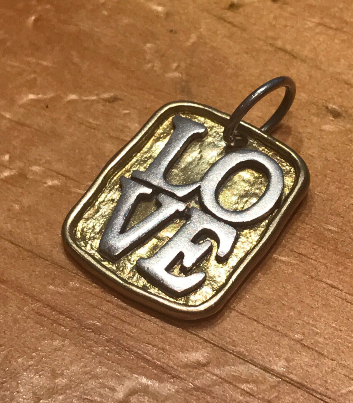 GRACE & HEART ” LOVE ” TWO TONE PENDANT / BRACELET CHARM – POP ART CULTURE