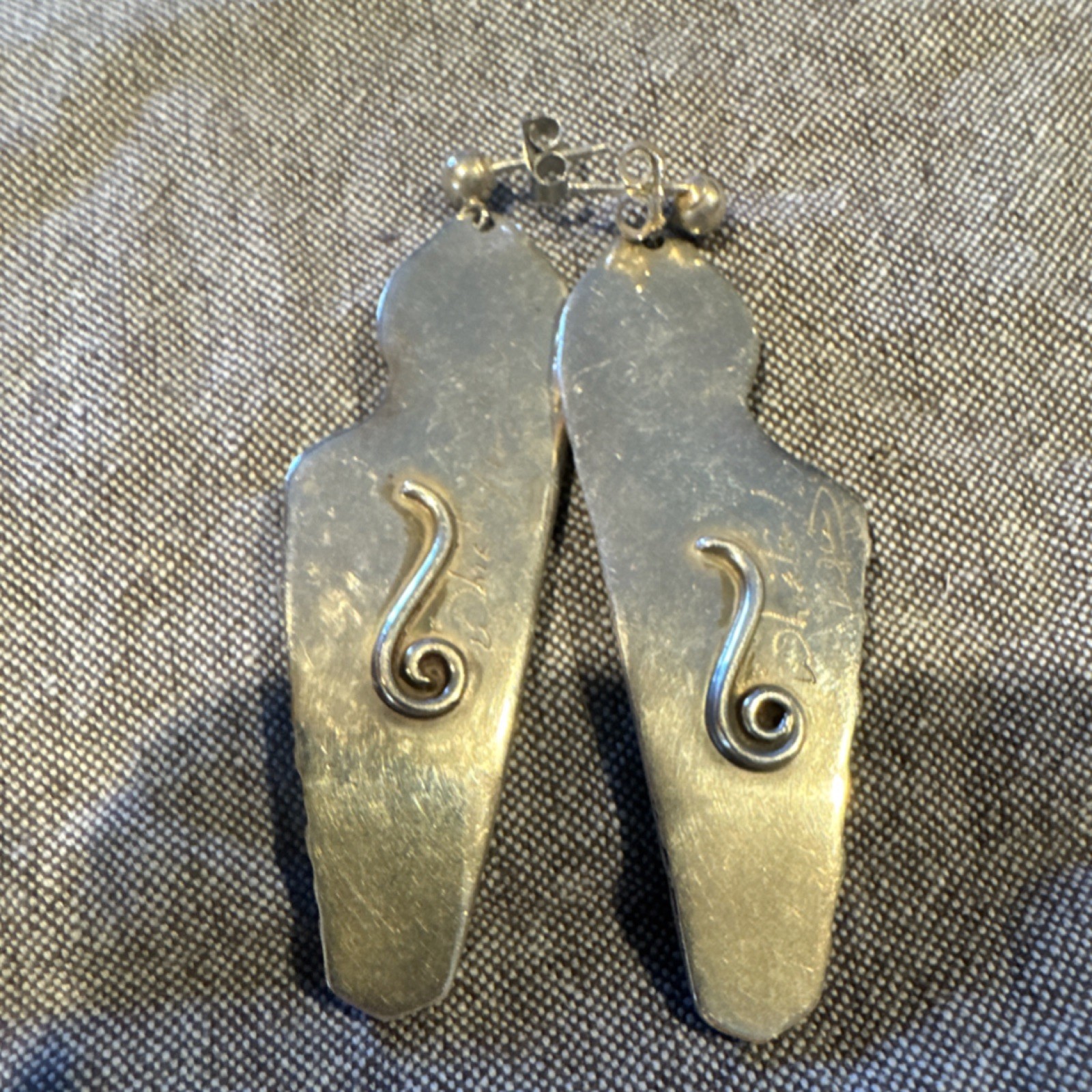 Vintage Silver Bird Dangle Earrings with Onyx Stones, Black Fashion Jewelry