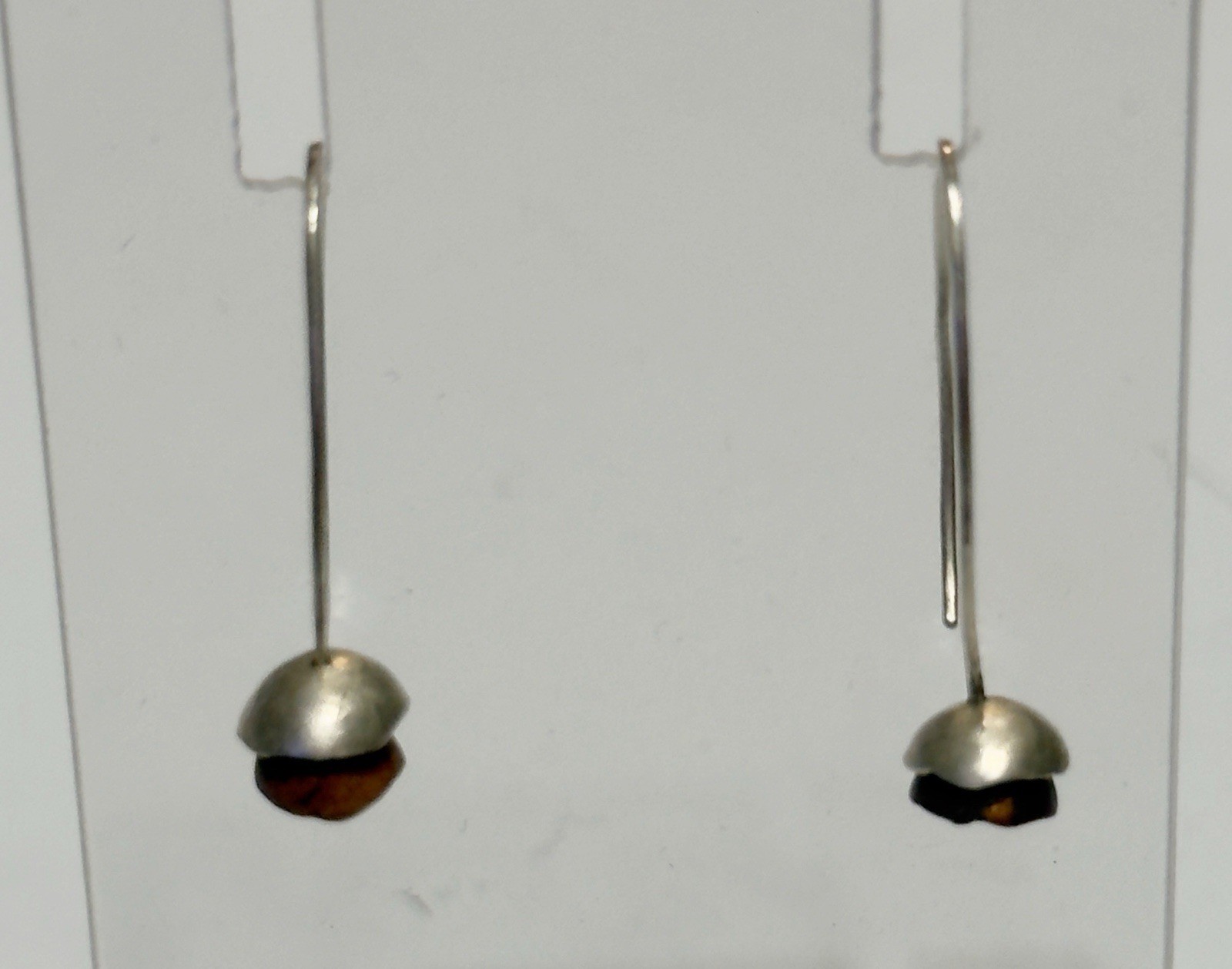 Petit flower Vintage Sterling Silver earrings Fishhook back Unmarked Artesian