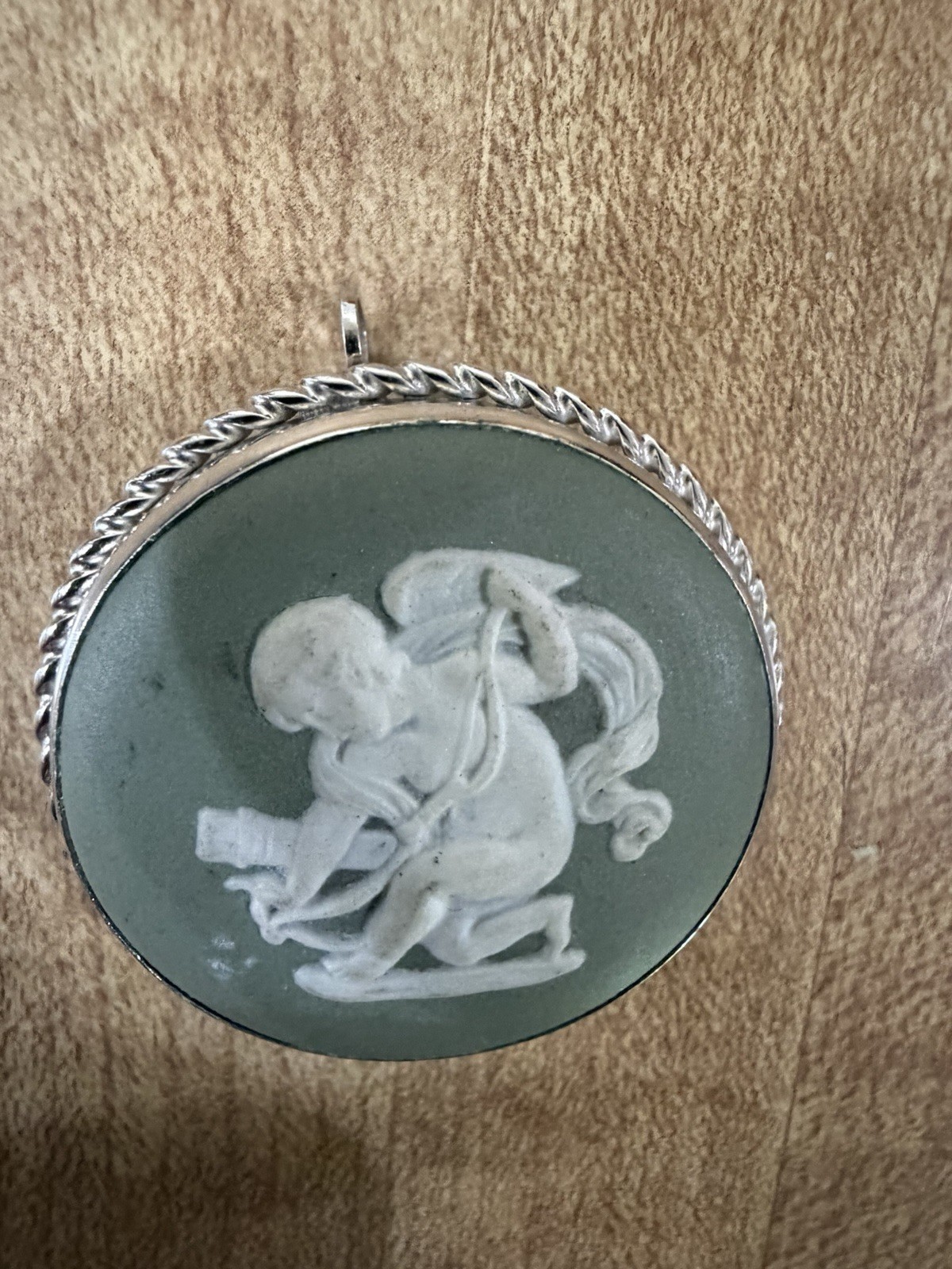 Sterling SILVER Van Dell Vintage Cameo Brooch