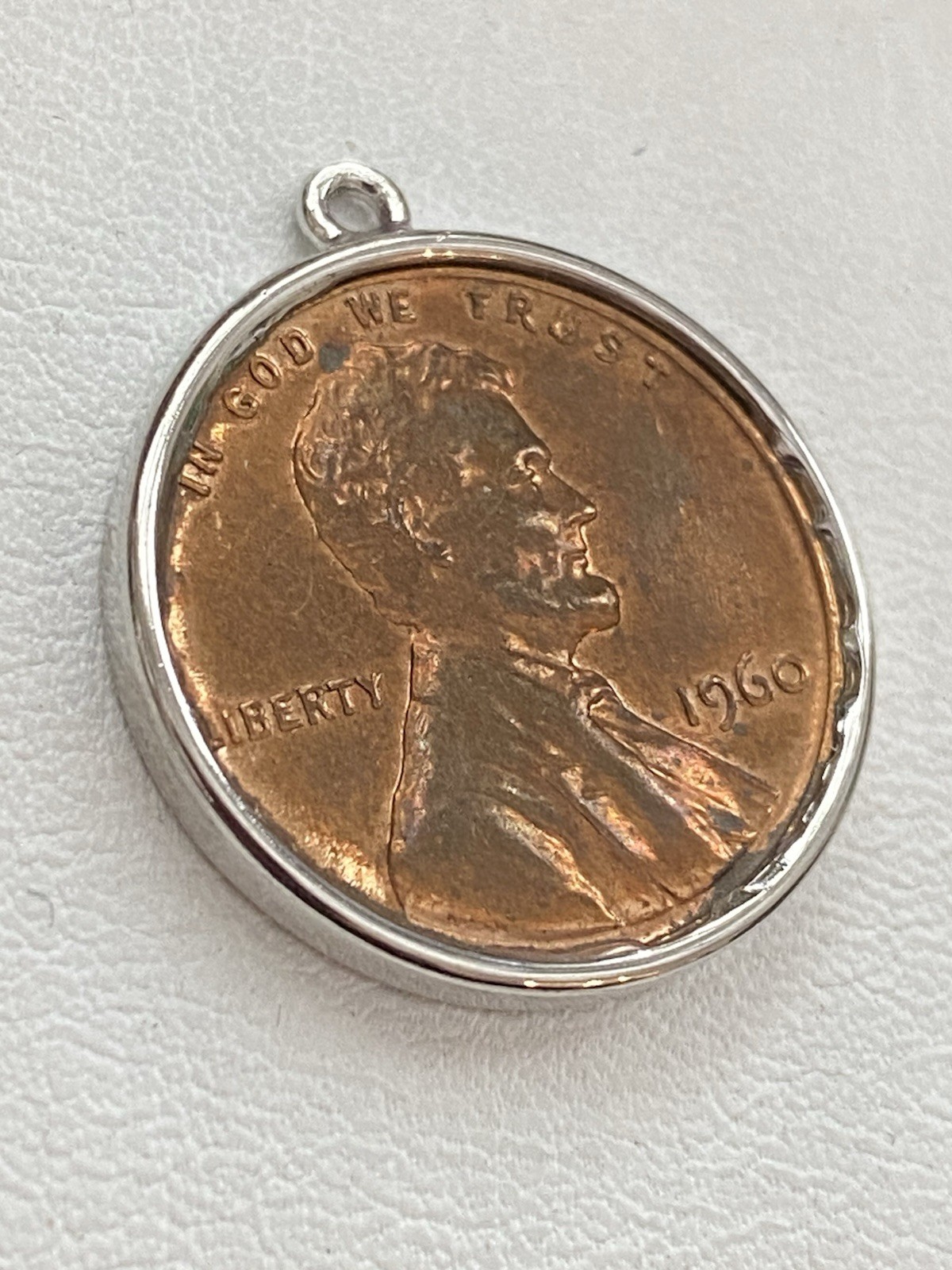 Vintage Silver Charm Lucky Shamrock Penny 1960
