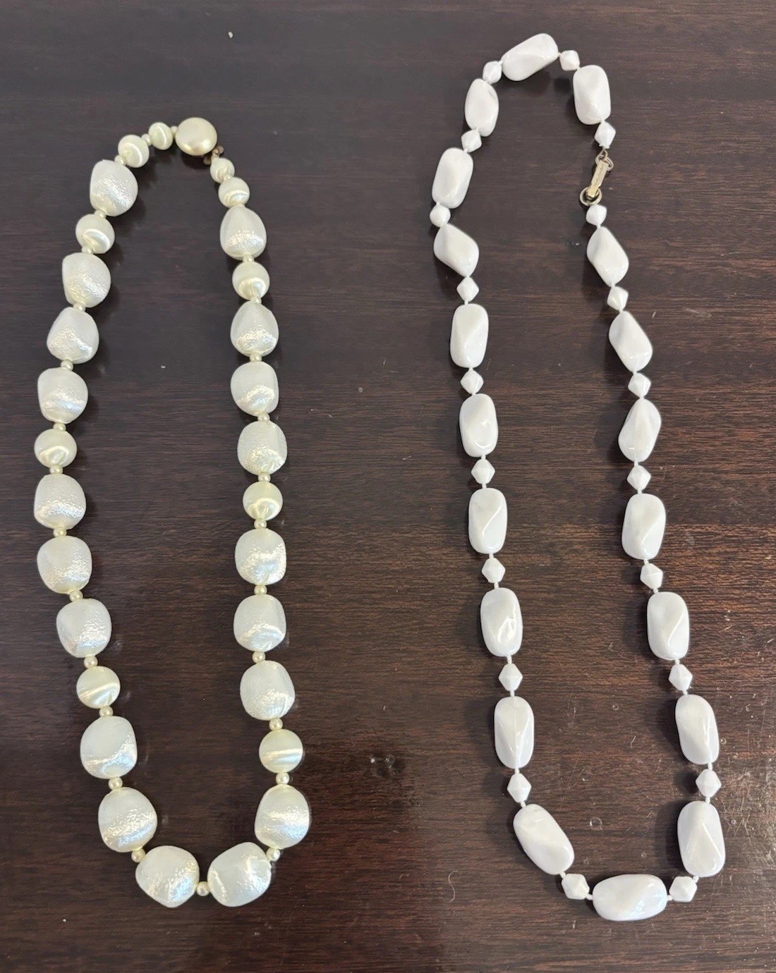 VTG 50s/60s Beaded Necklaces Set Of Two Marked Japan And Hong Kong