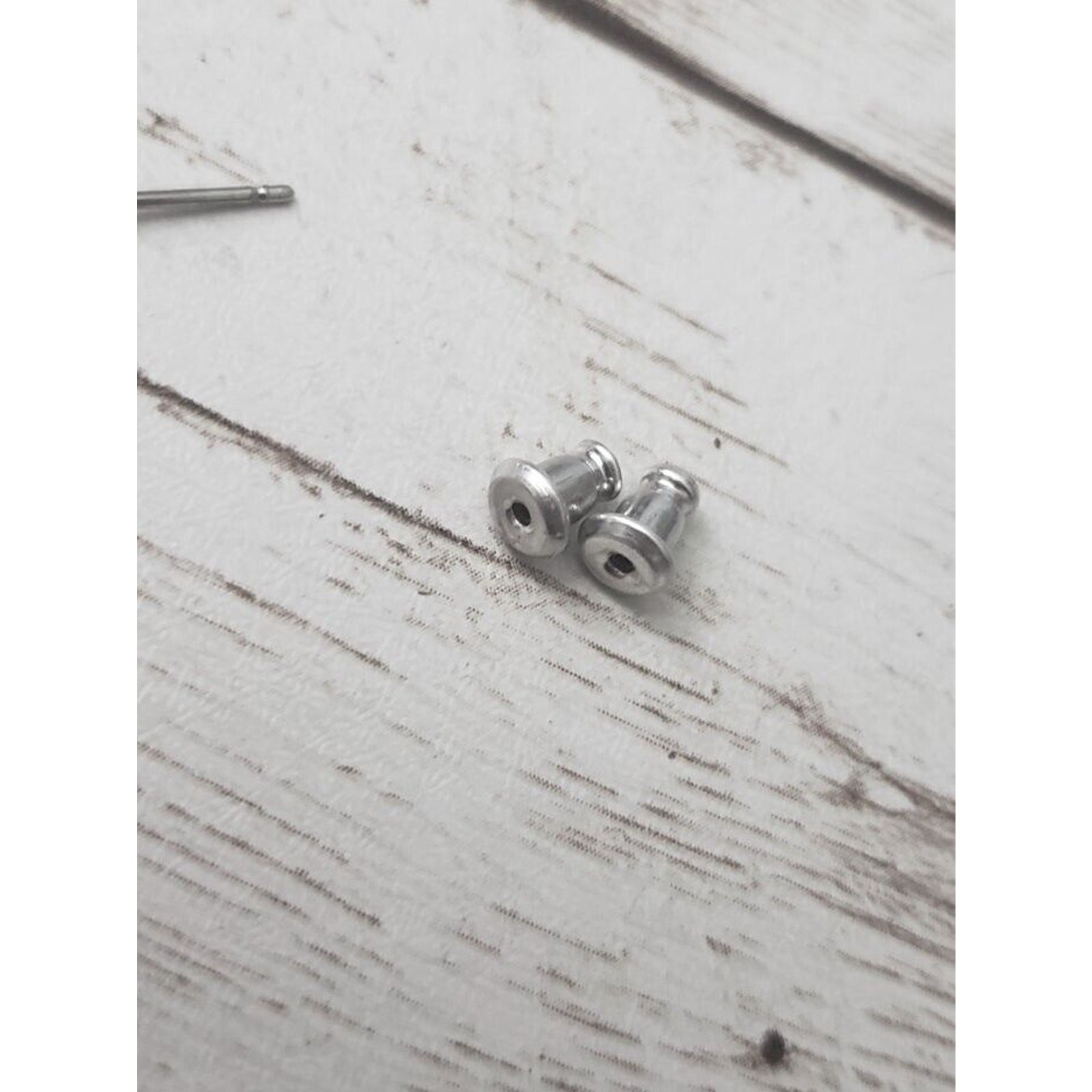Vintage Stud On Earrings Clear Gem Dangle 1″