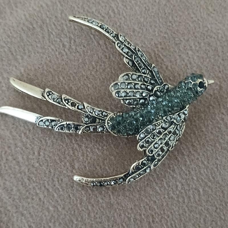 New Collection Dold And Gray Antique Bronze Bird Brooch