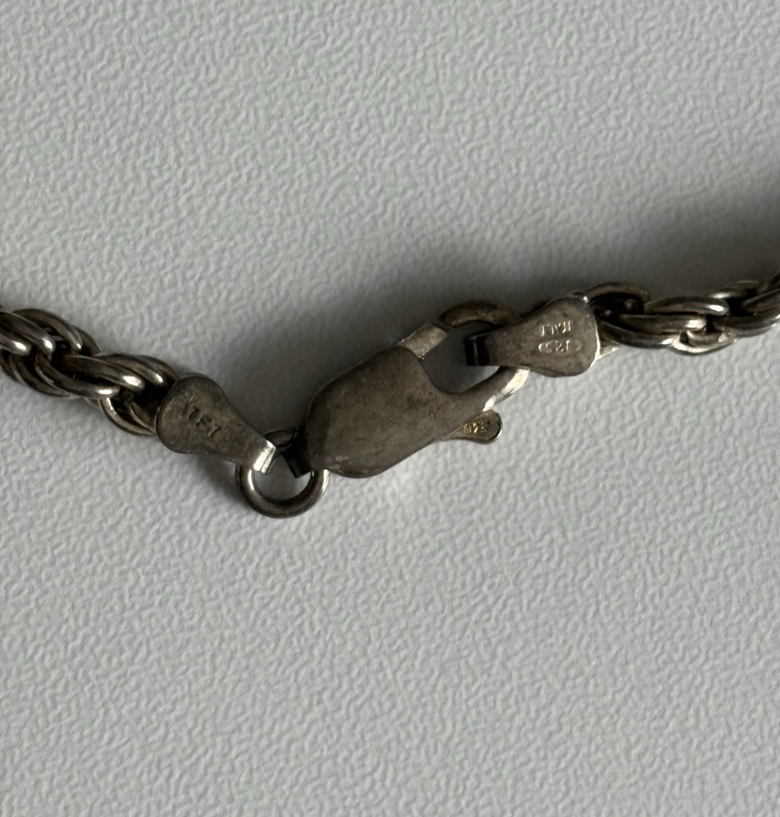Vintage Sterling Silver 925 Twisted Rope Chain 30” Necklace 37.40g Italy 4mm TFT